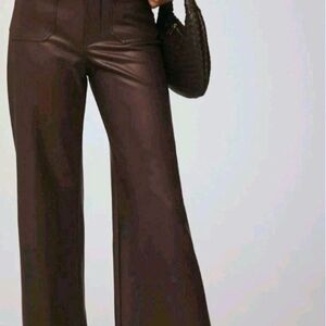 Anthropologie Dark Brown Wide Leg Pants